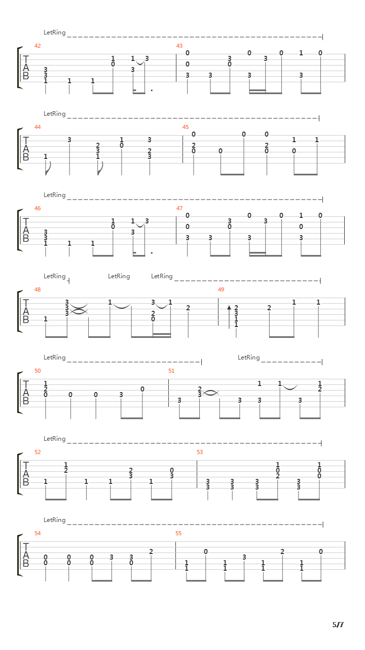 In The End吉他谱