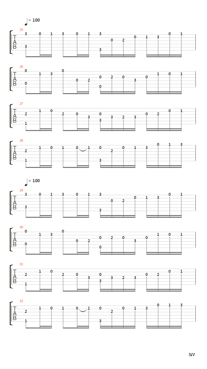 卡农(Canon)吉他谱