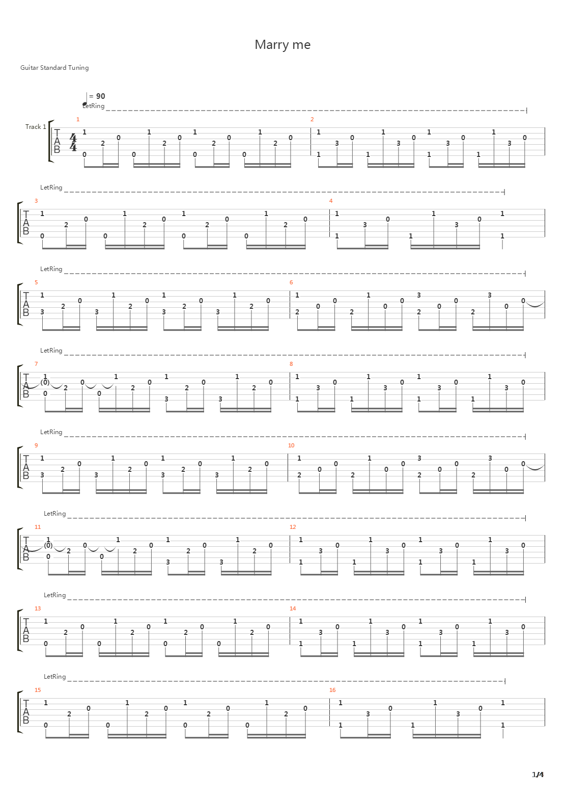 Marry Me吉他谱