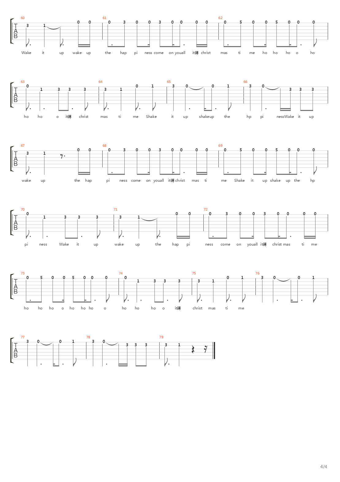 Shake Up Christmas吉他谱