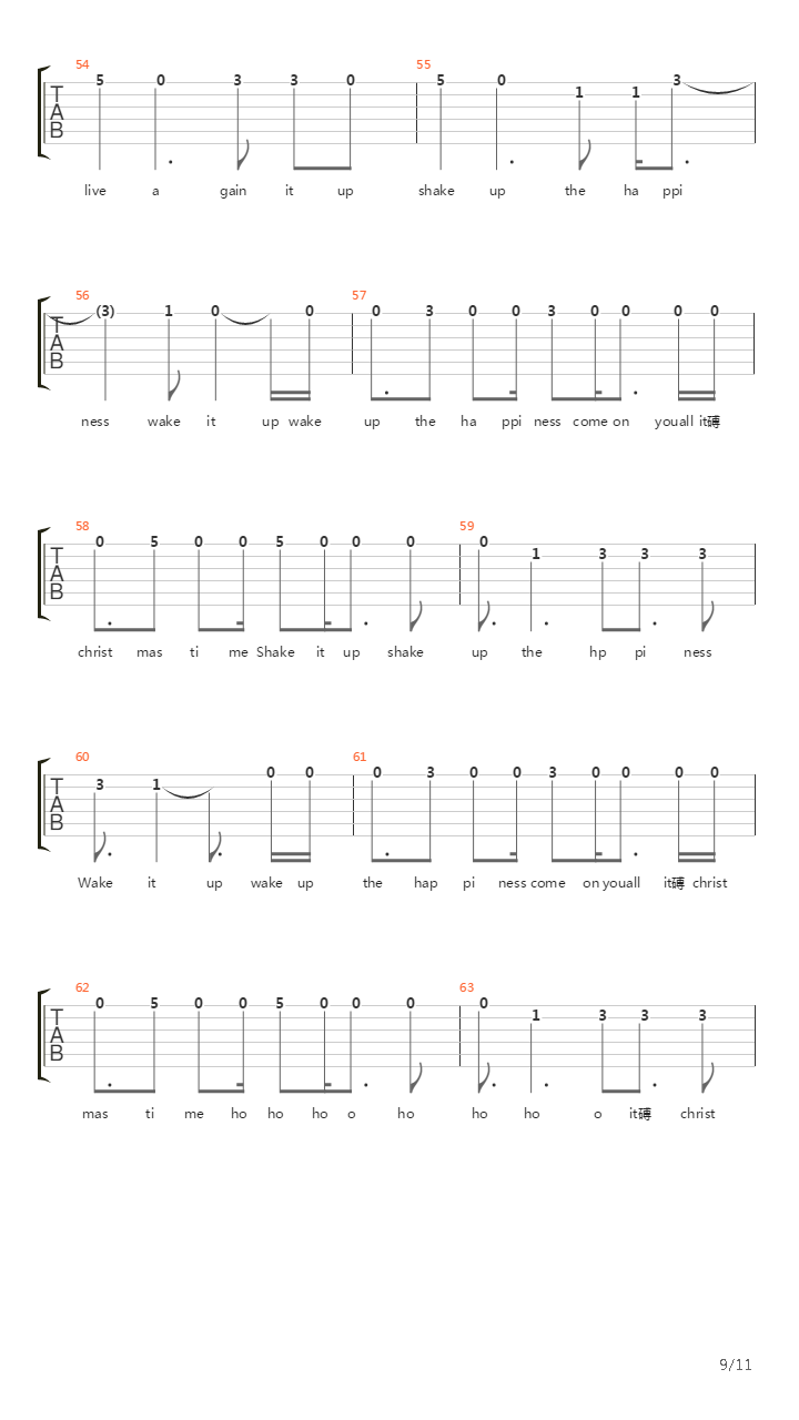 Shake Up Christmas吉他谱