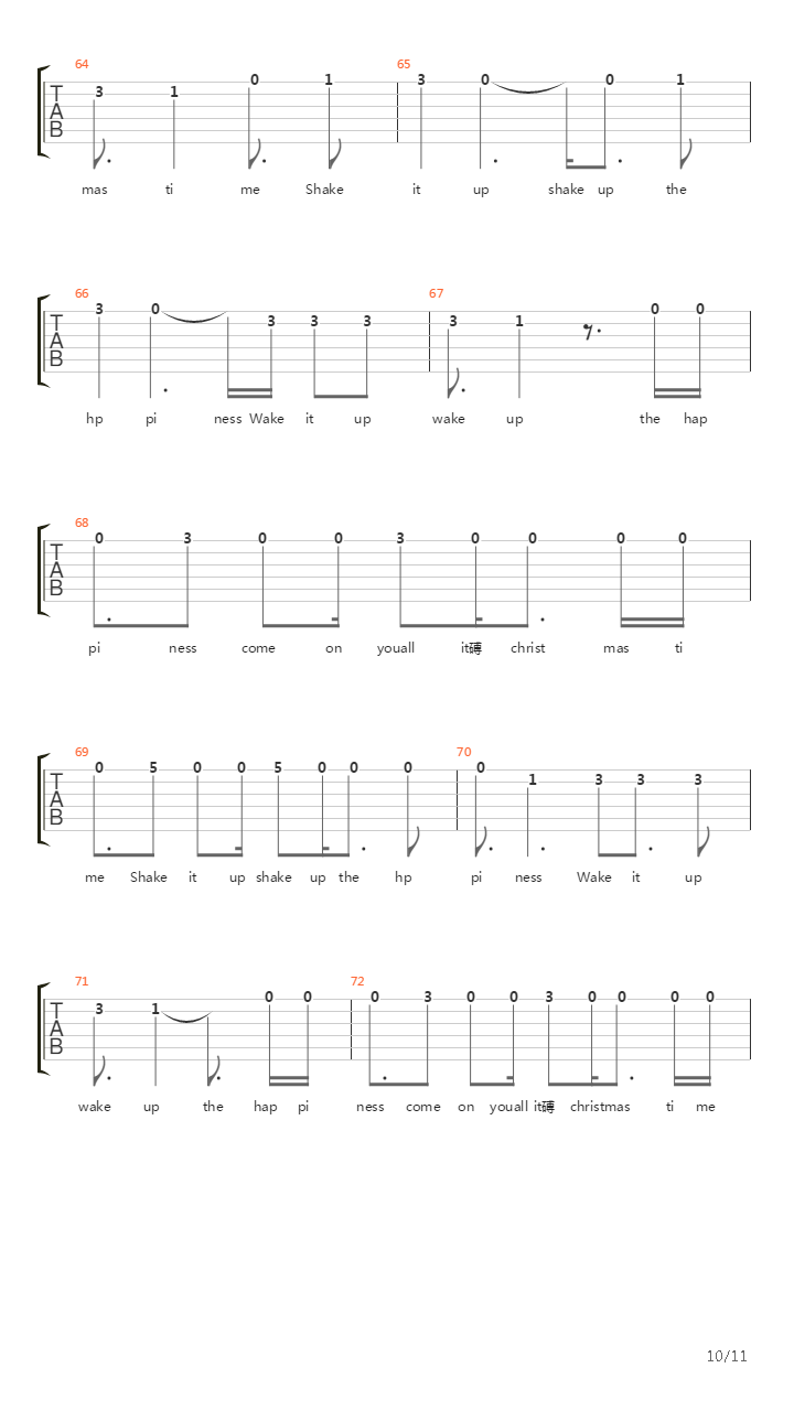 Shake Up Christmas吉他谱