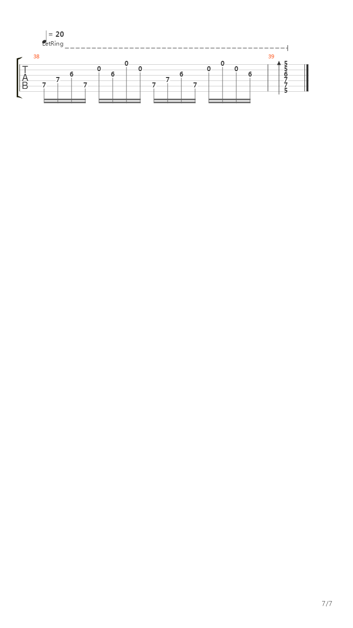 斜(带尾奏)吉他谱