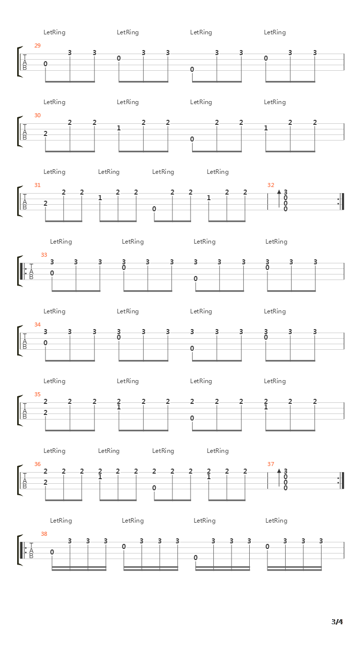 尤克里里(UKULELE)分解和弦练习吉他谱