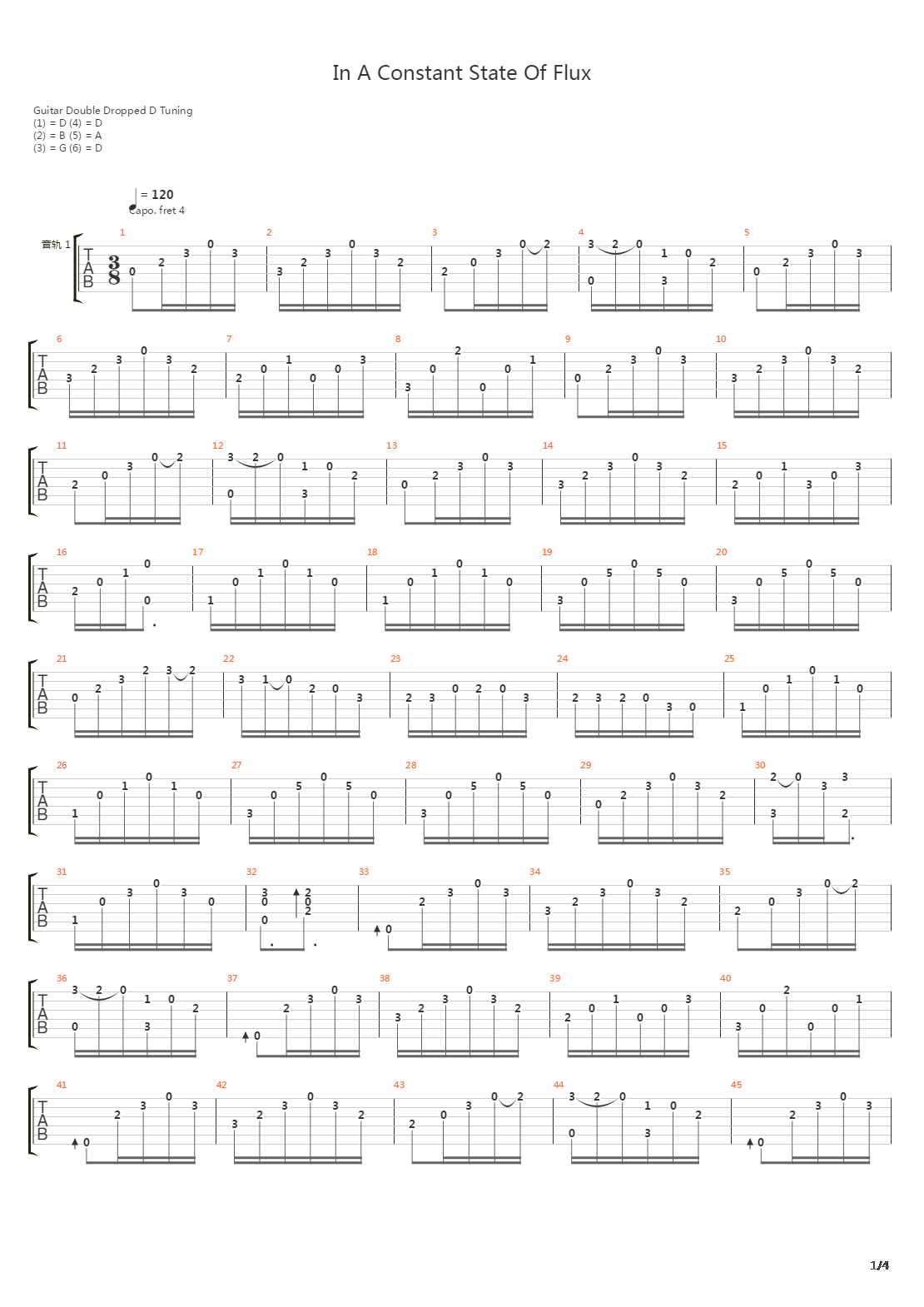 In A Constant State Of Flux吉他谱