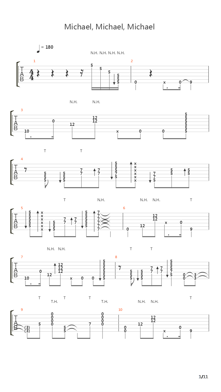Michael, Michael, Michael吉他谱