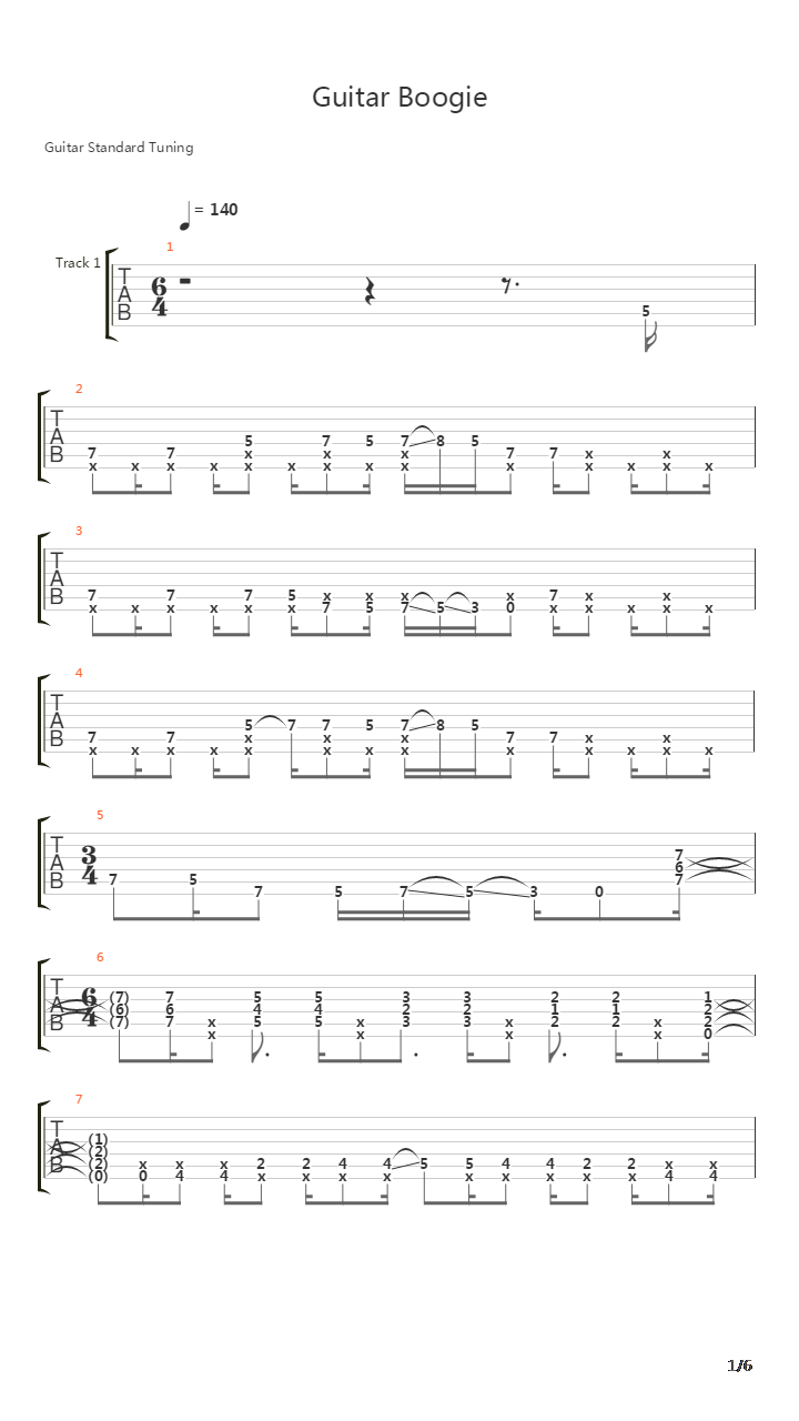 Guitar Boogie吉他谱