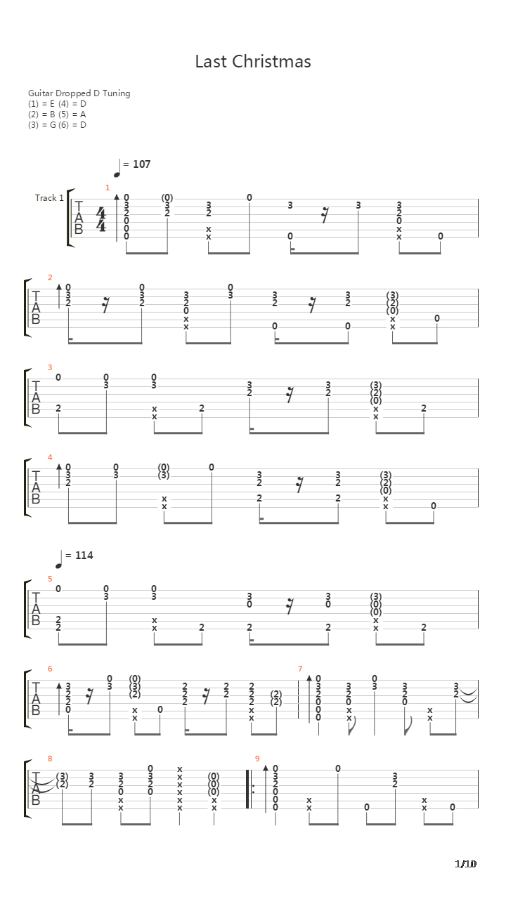 Last Christmas吉他谱