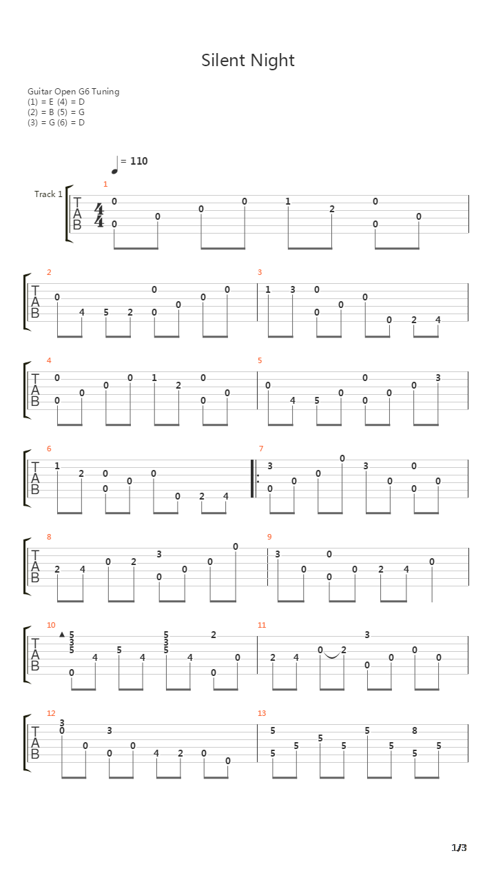 Silent Night吉他谱