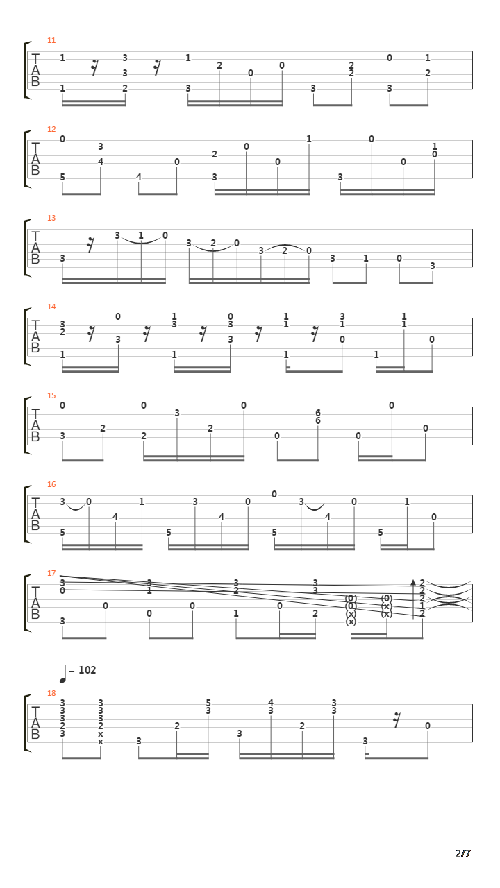 Waltzing Matilda吉他谱