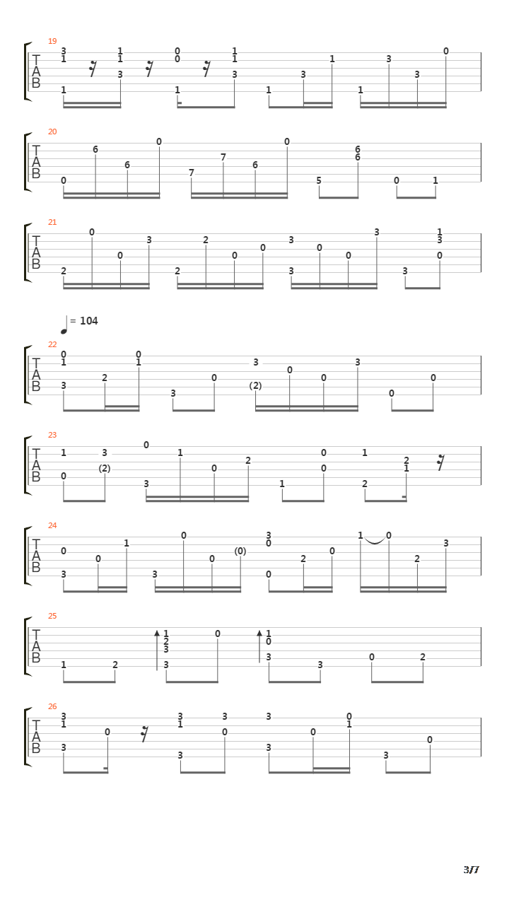 Waltzing Matilda吉他谱