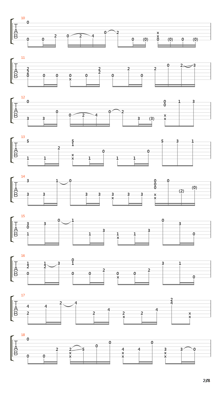 Zeldas Theme(塞尔达传说)吉他谱