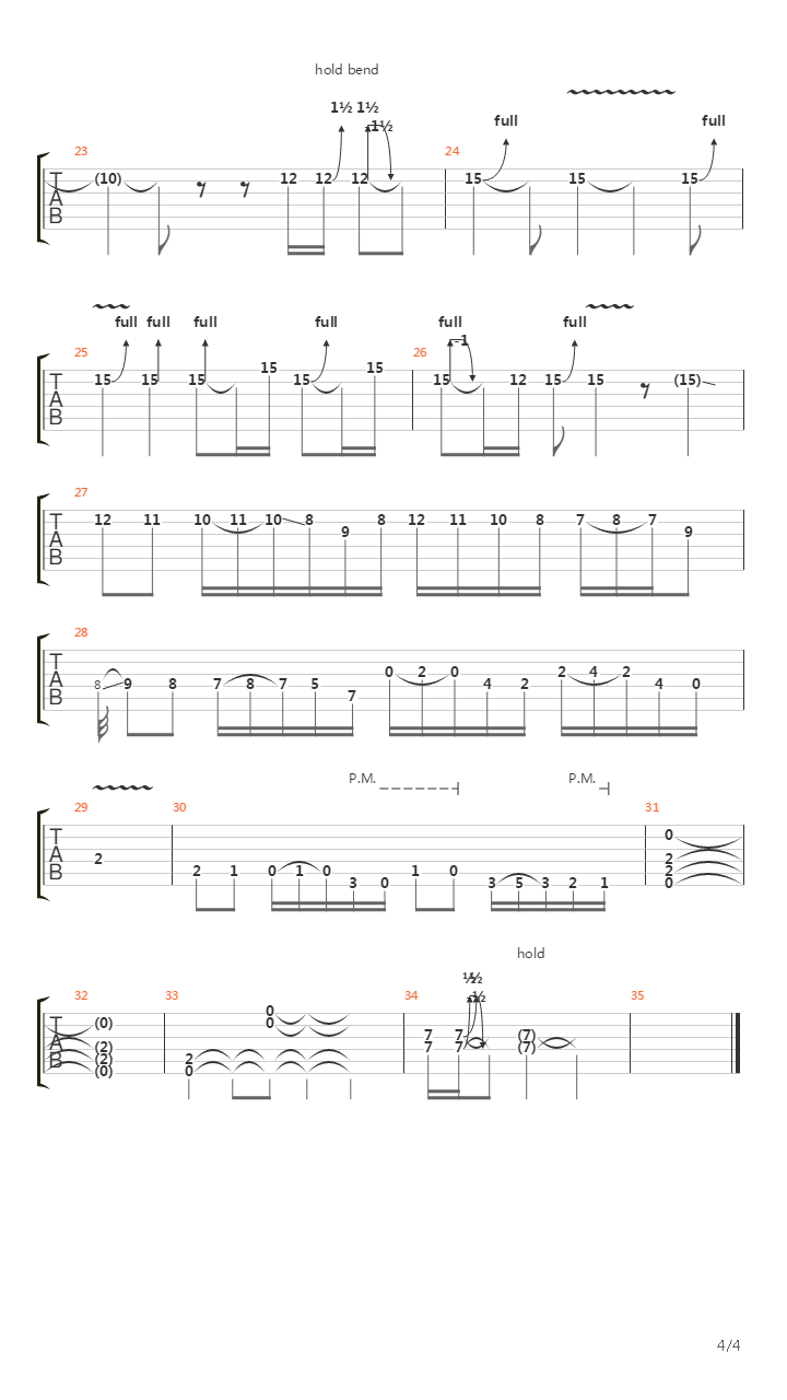 Give In To Me吉他谱