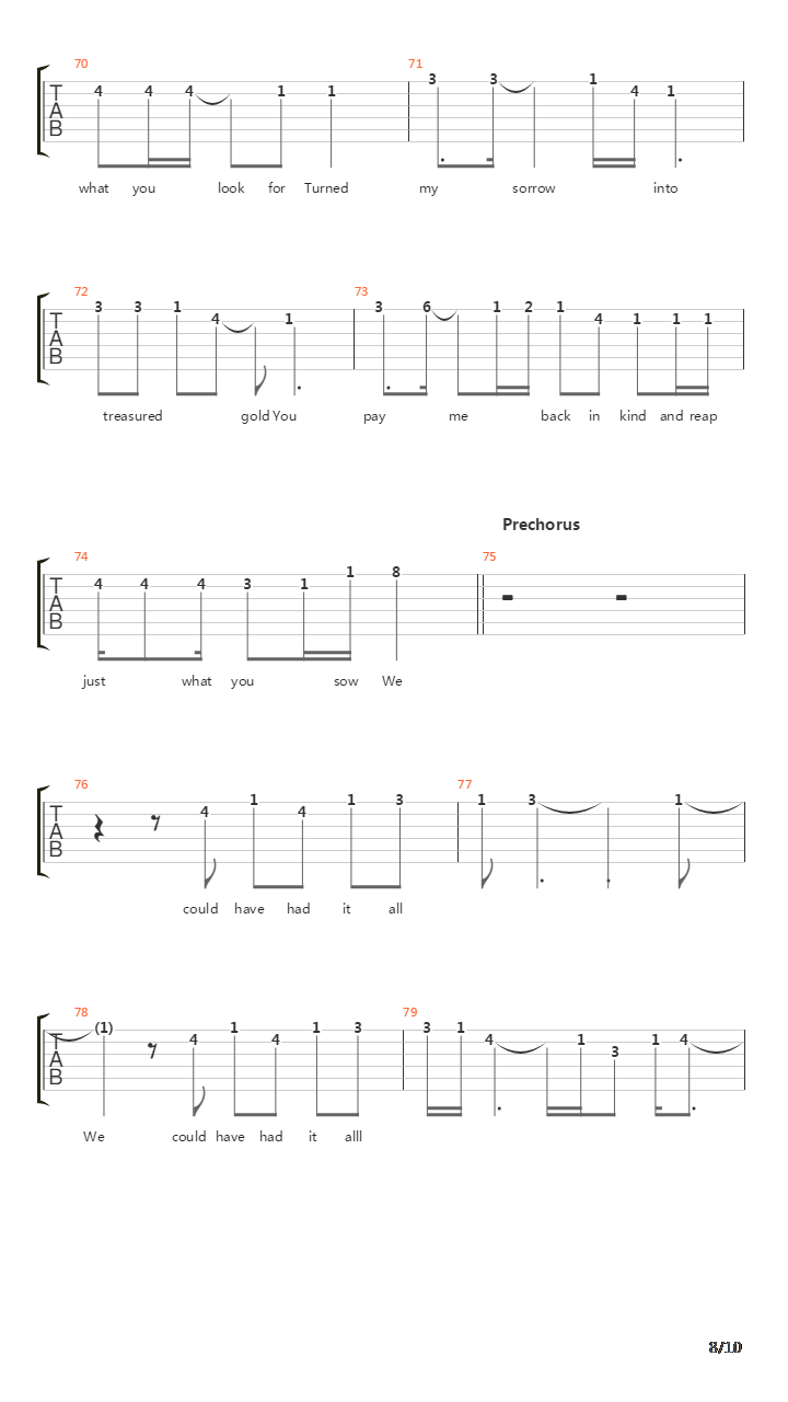 Rolling In The Deep吉他谱