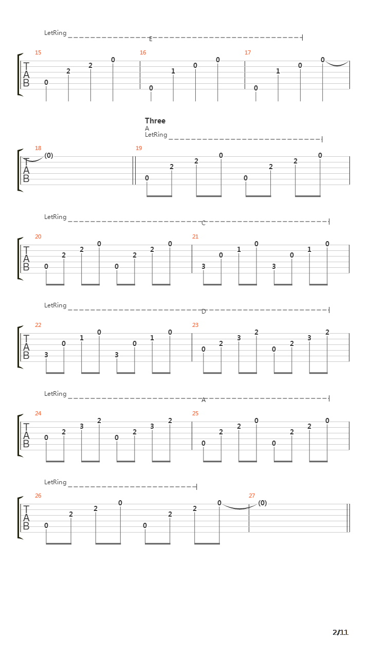 初学者练习曲吉他谱