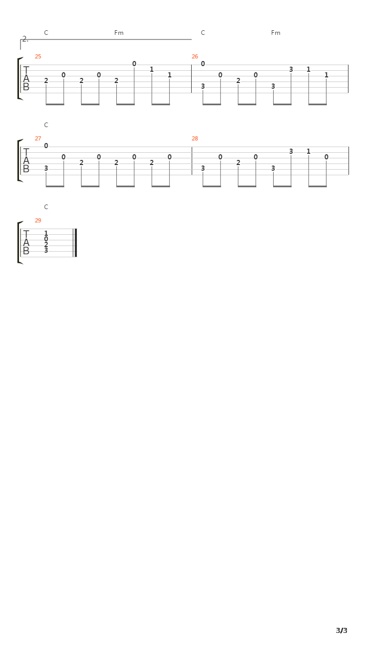 离别曲吉他谱