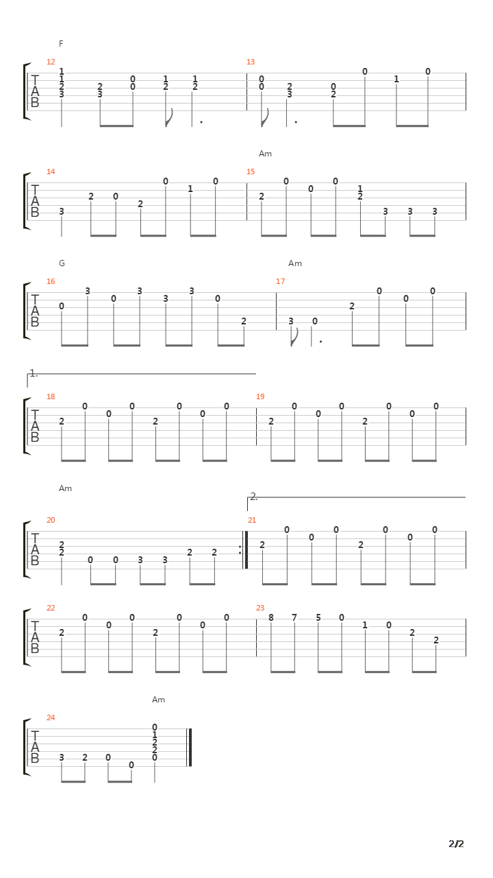 The Sound of Silence(寂静之声)吉他谱