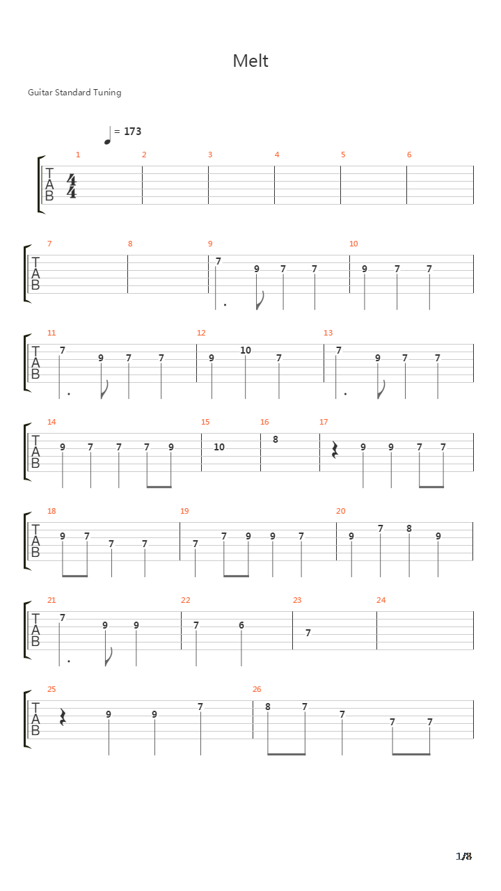 初音ミク - メルト(Melt)吉他谱