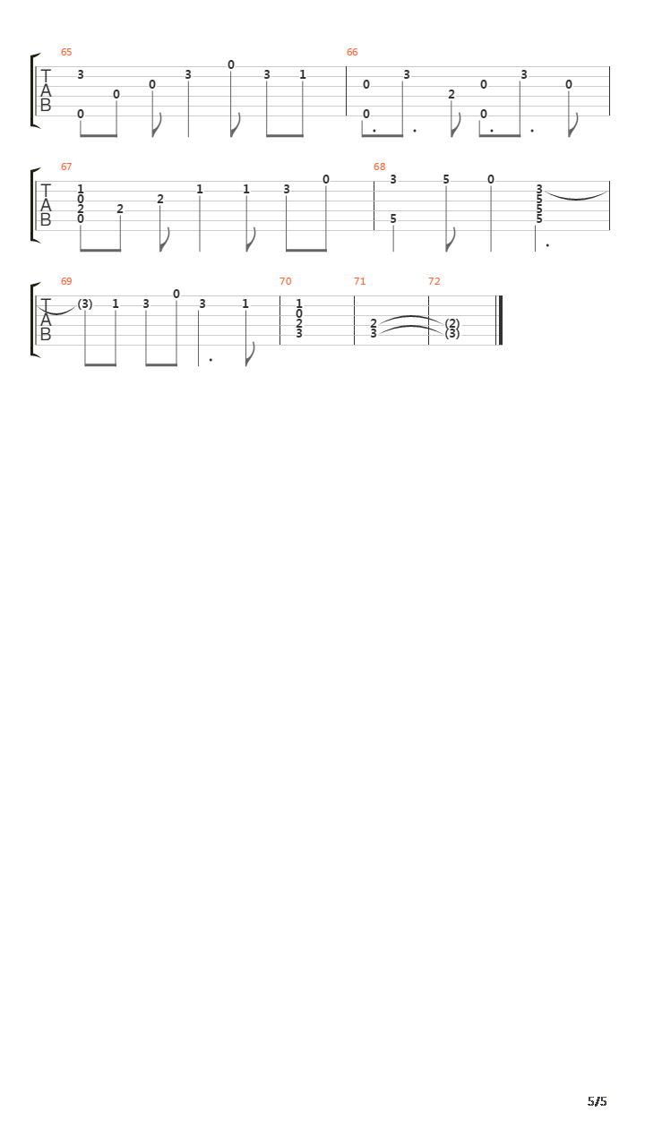 红尘客栈吉他谱