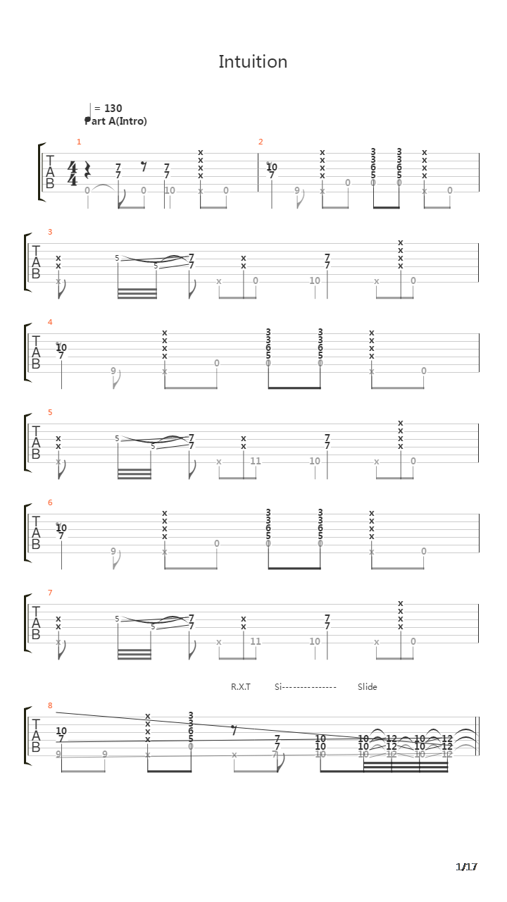 Intuition吉他谱