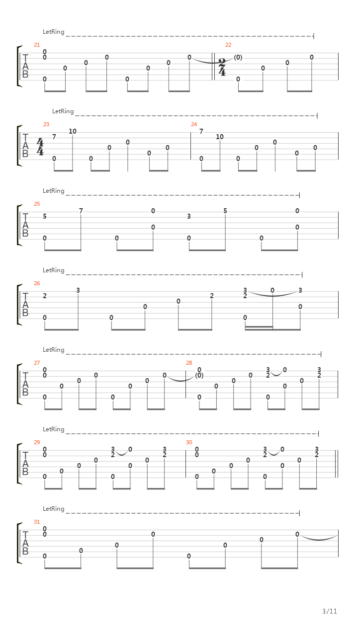 Passage吉他谱