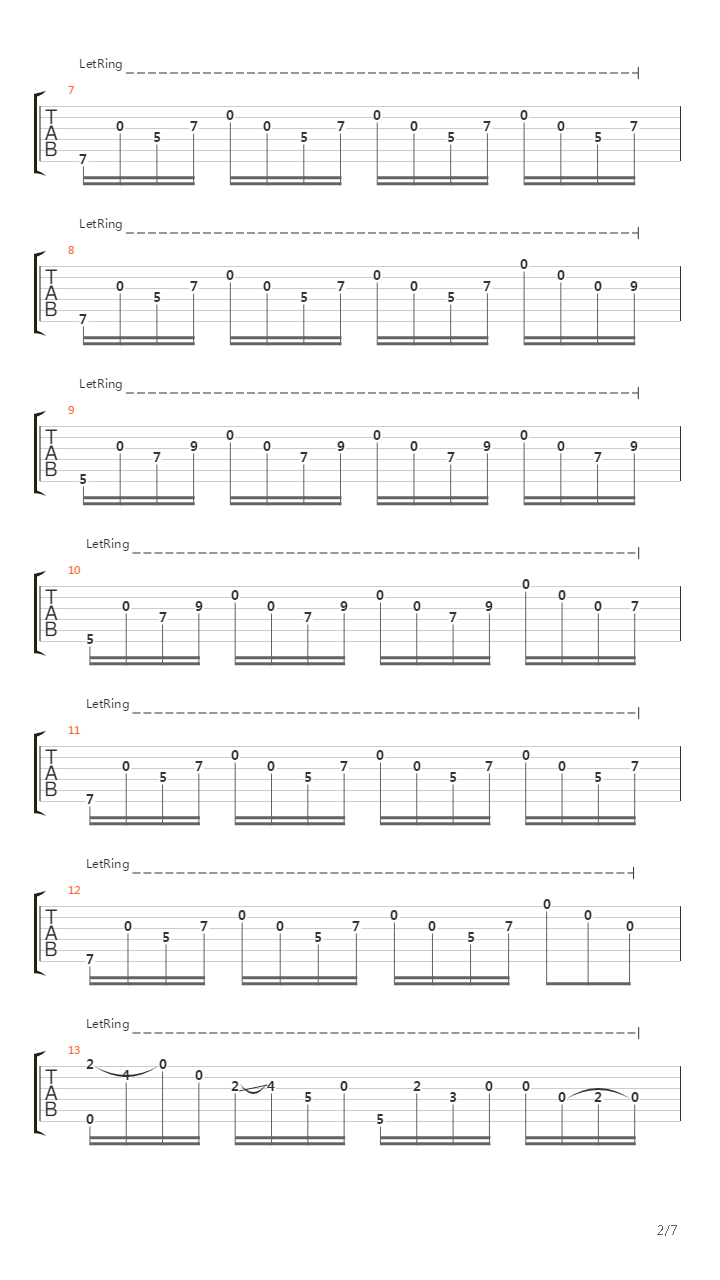 7-14吉他谱