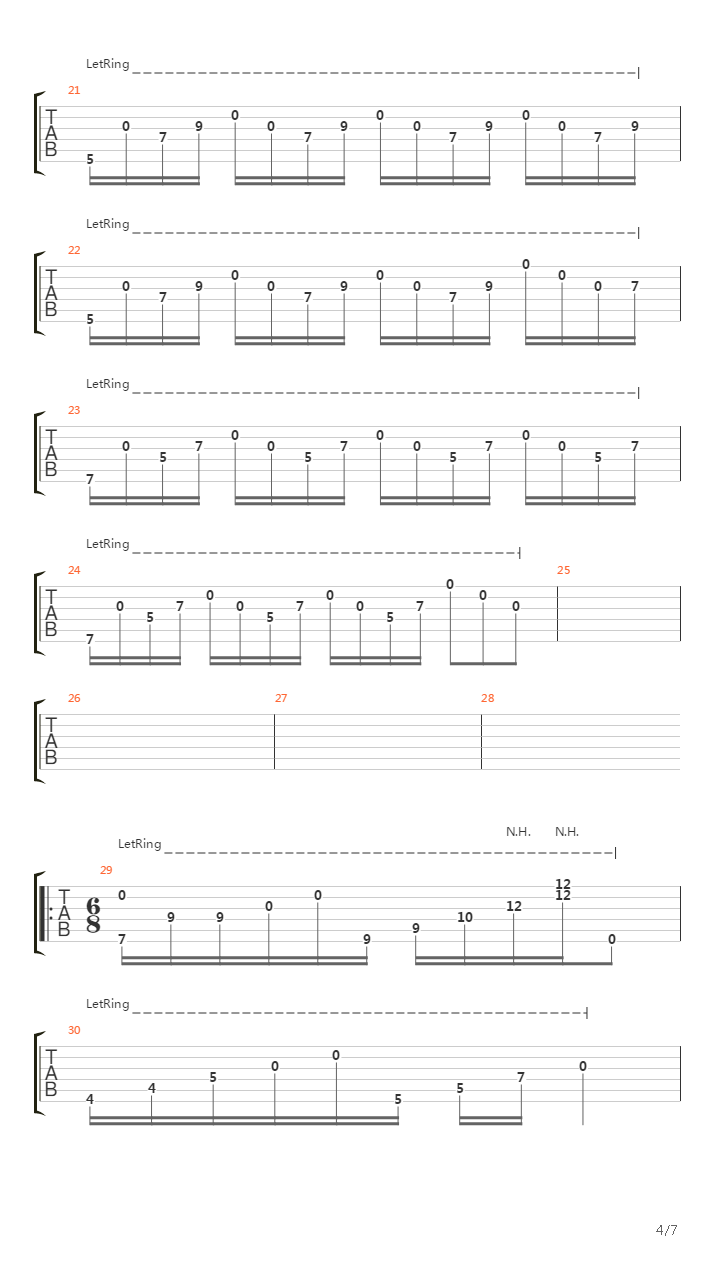 7-14吉他谱