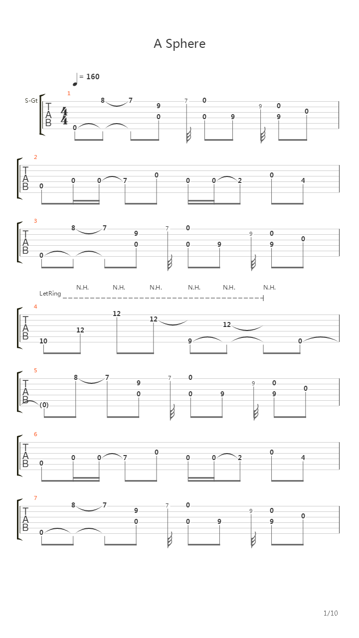 A Sphere吉他谱