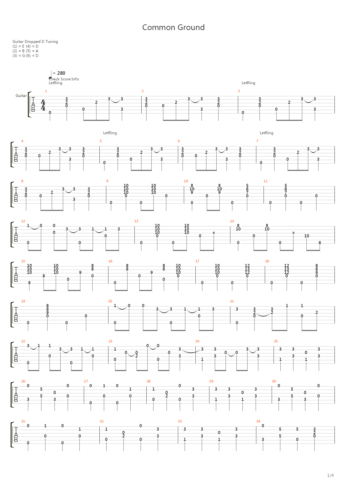Common Ground吉他谱