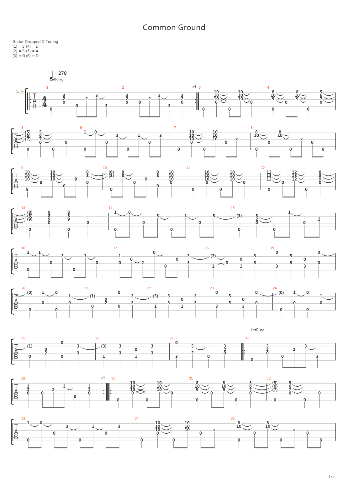 Common Ground吉他谱