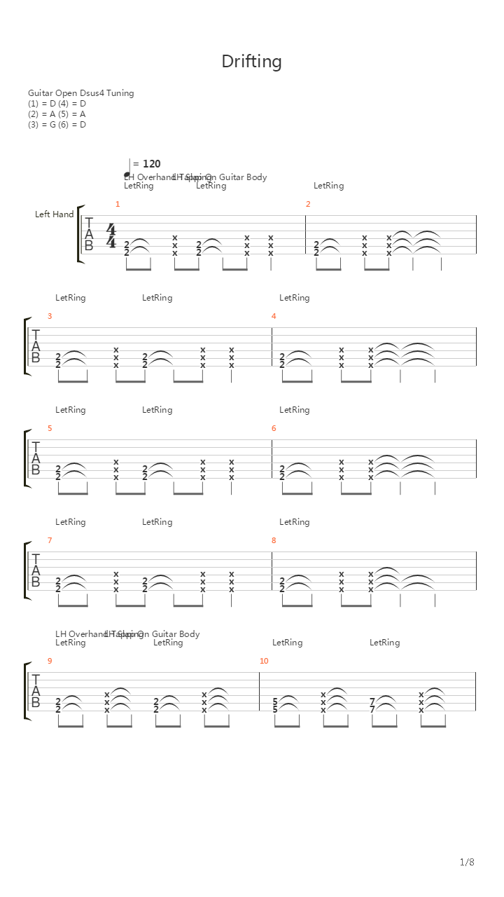 Drifting吉他谱