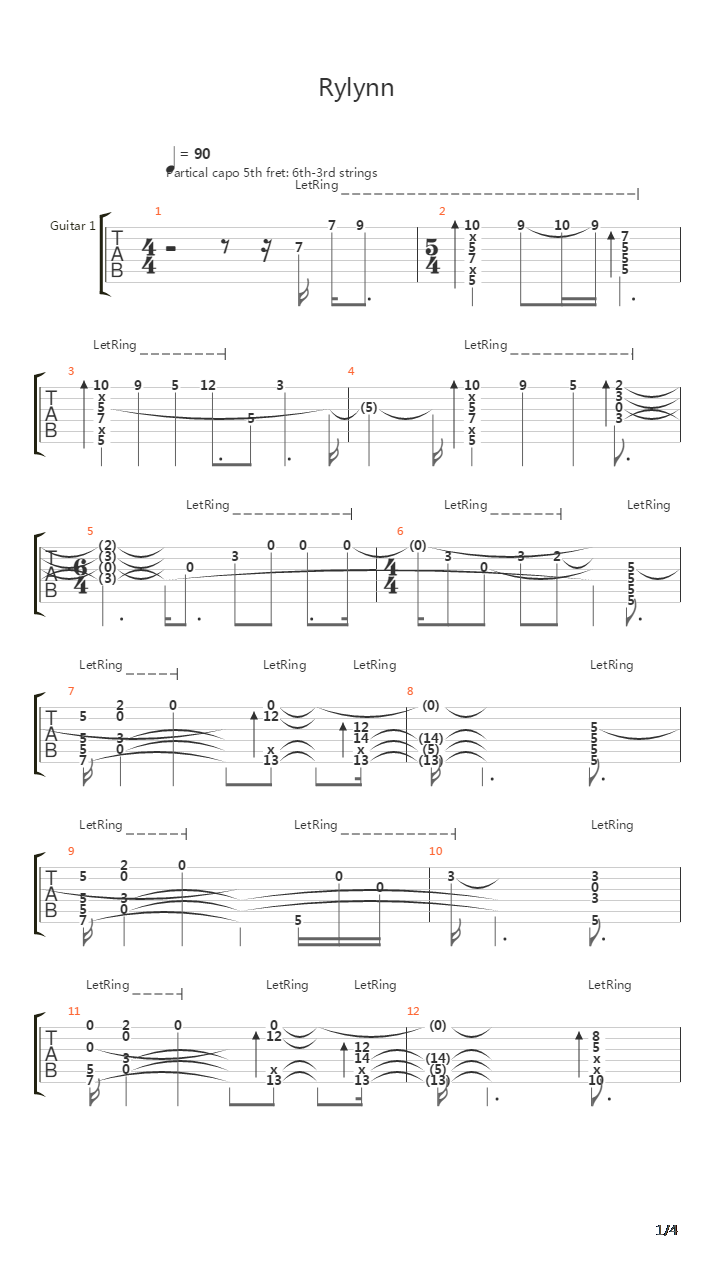 Rylynn吉他谱