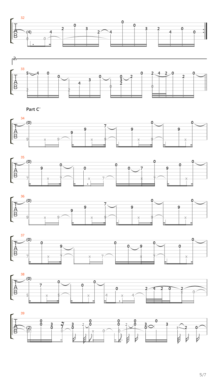 karibu吉他谱