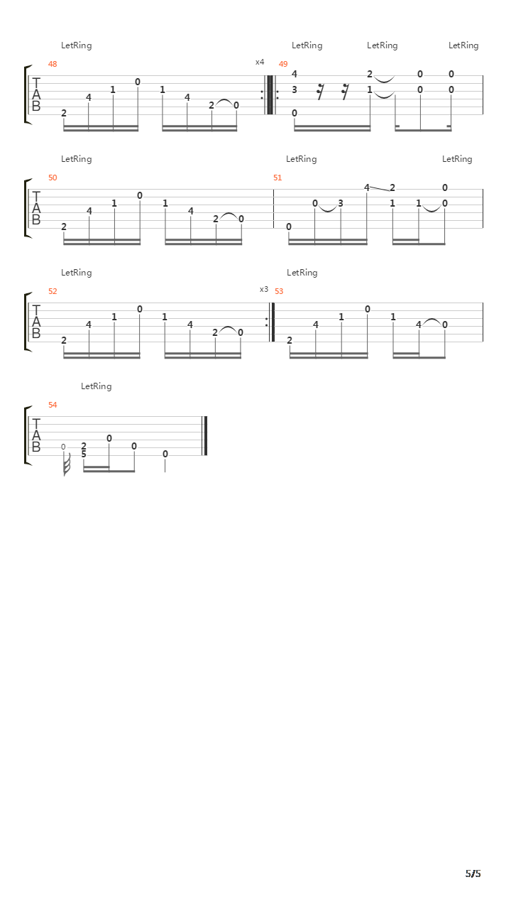 Mex Passage吉他谱