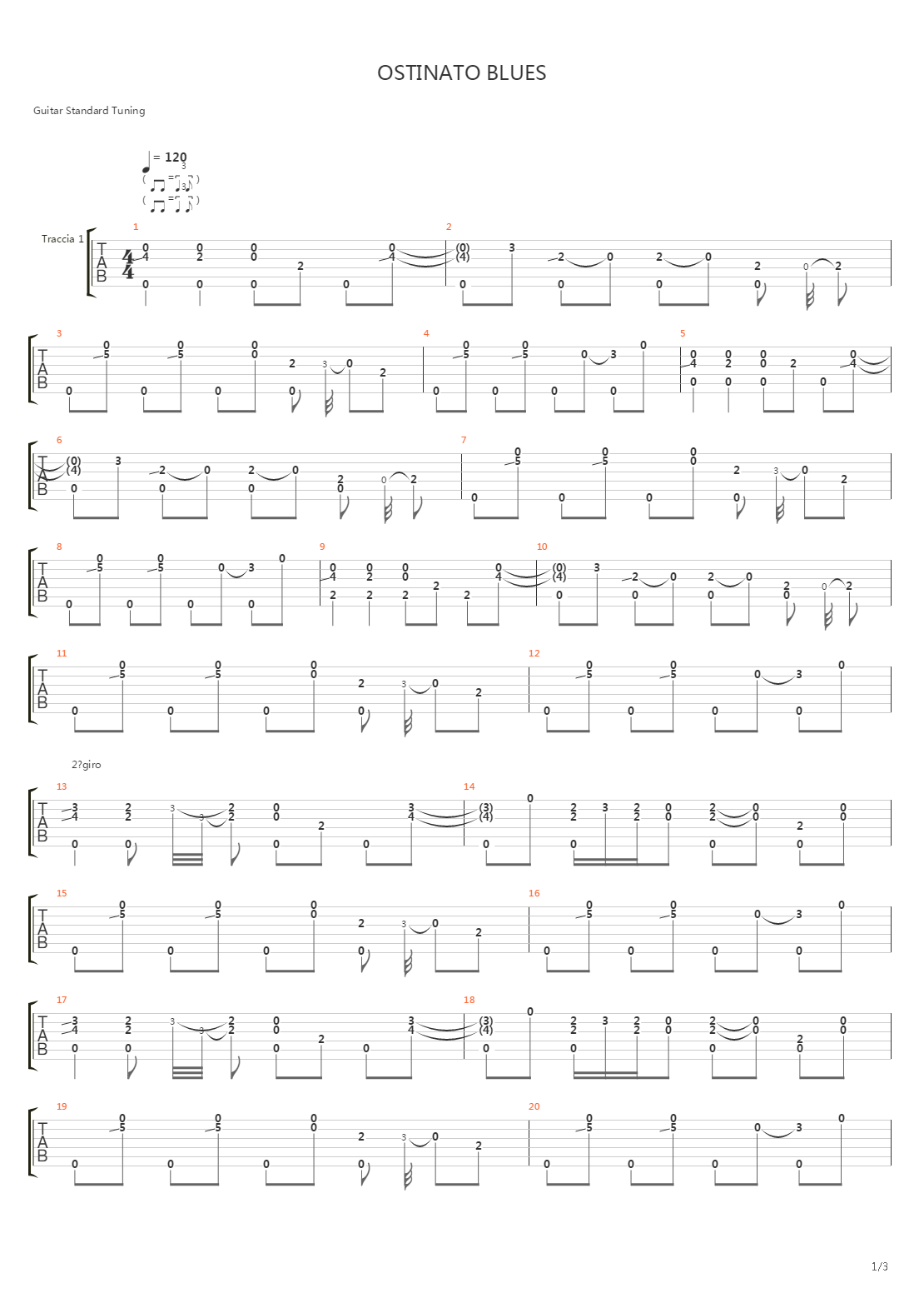 Ostinato Blues吉他谱