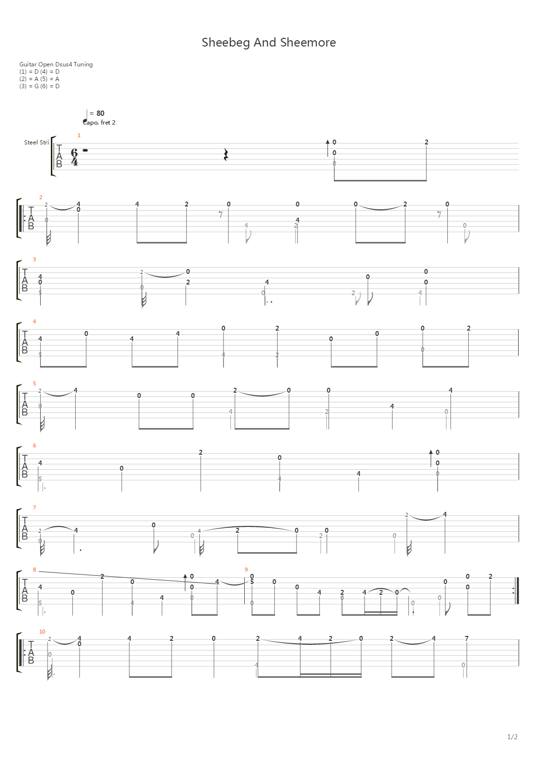 Sheebeg And Sheemore吉他谱