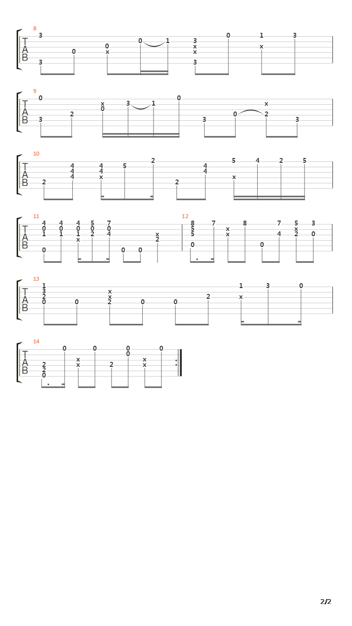 鸟人战队吉他谱