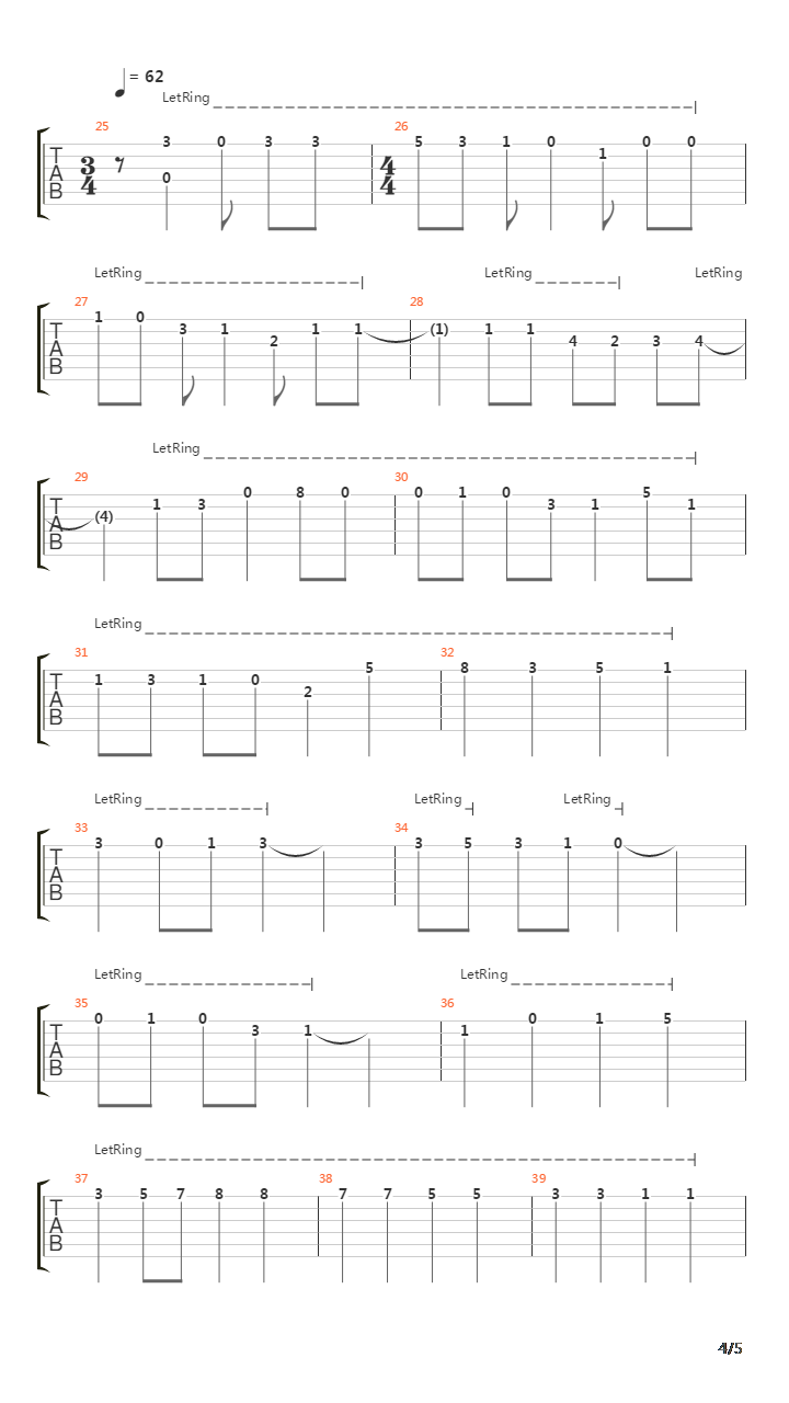 卡农(Canon)吉他谱