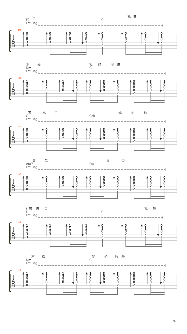 我们怎么了吉他谱