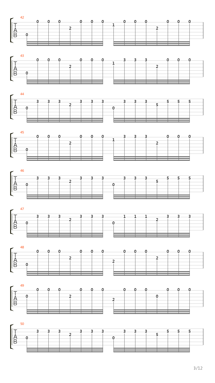 彝族舞曲吉他谱