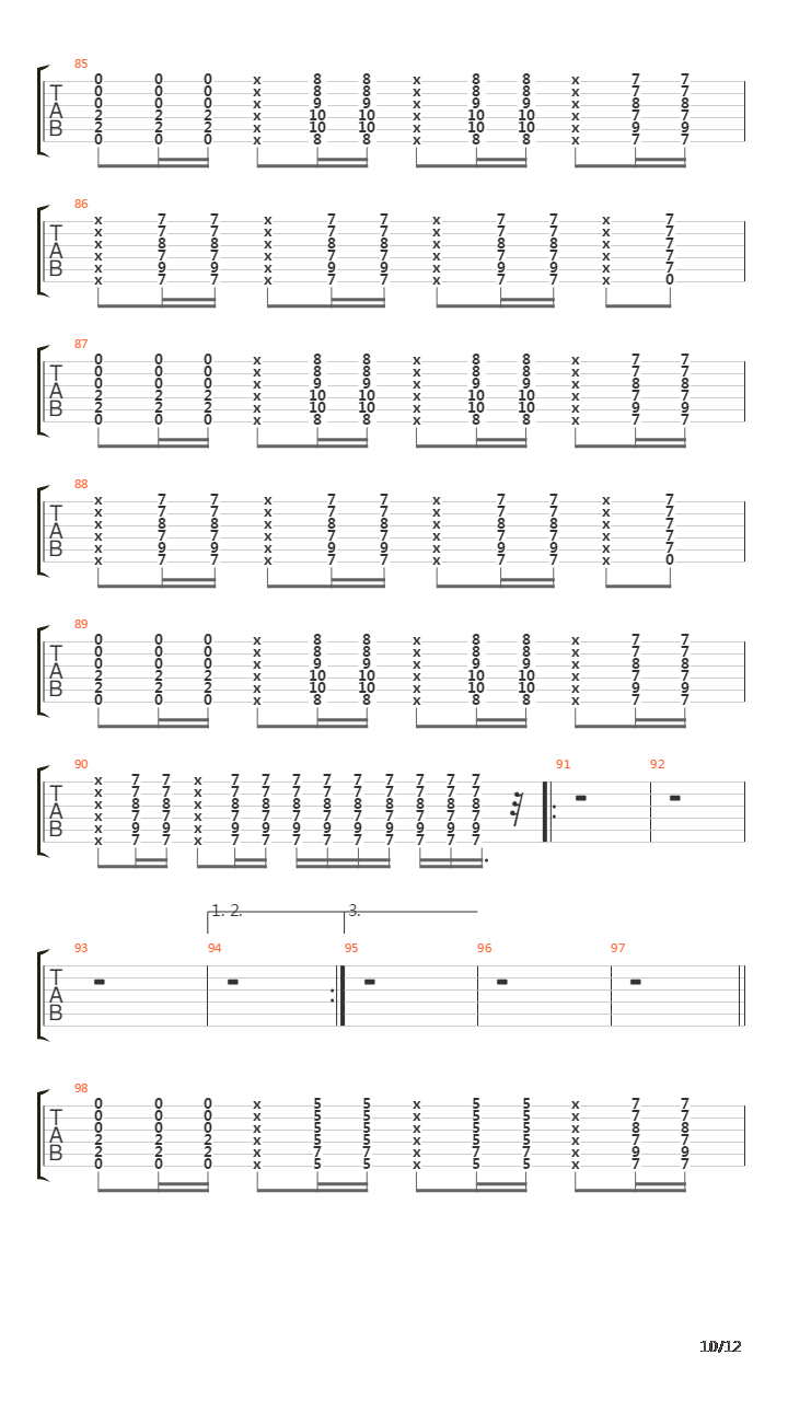 Foc吉他谱