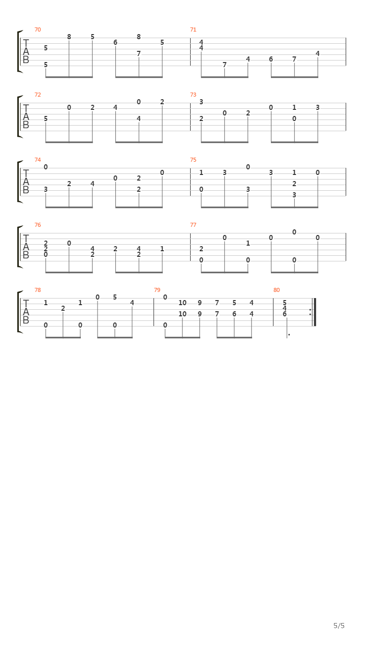 吉格舞曲吉他谱