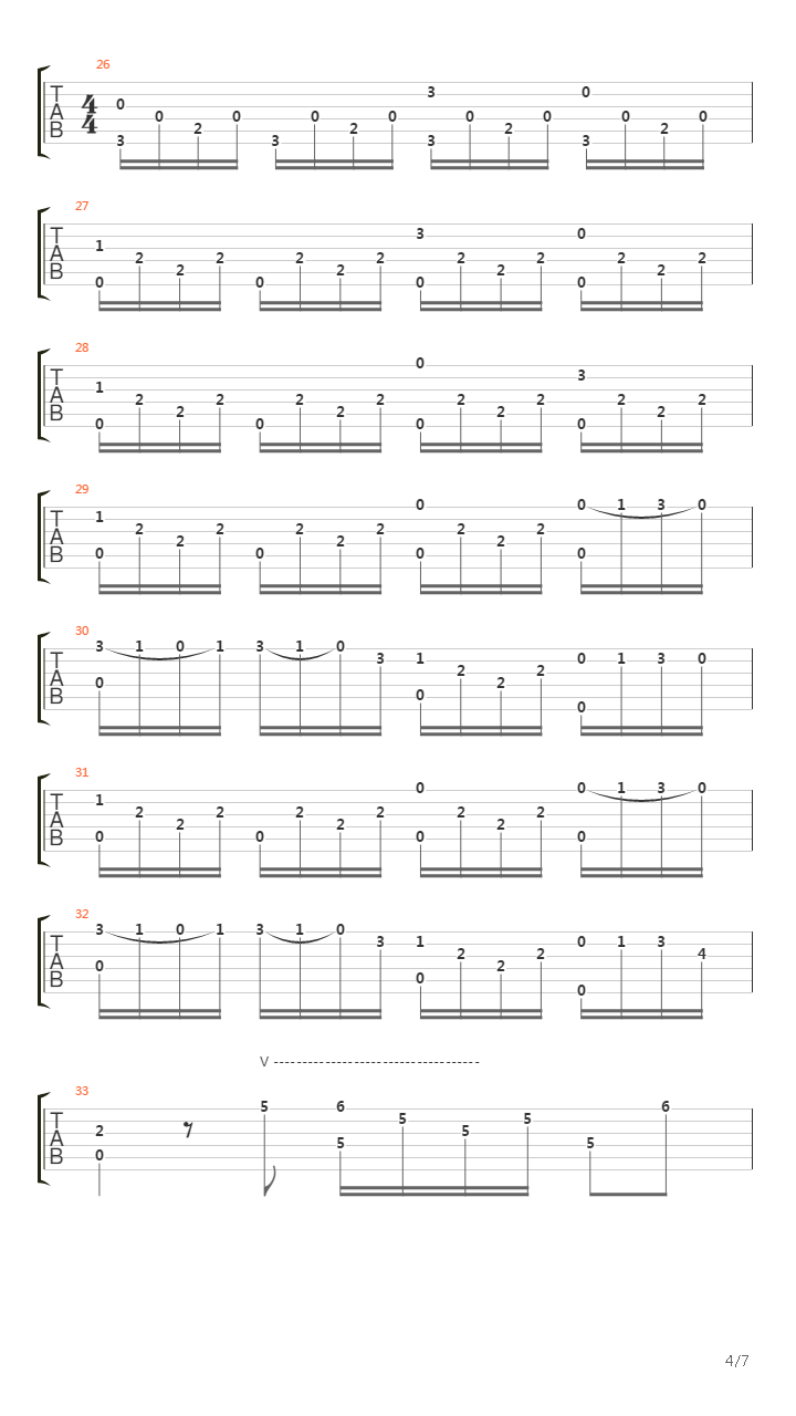 奏鸣曲吉他谱