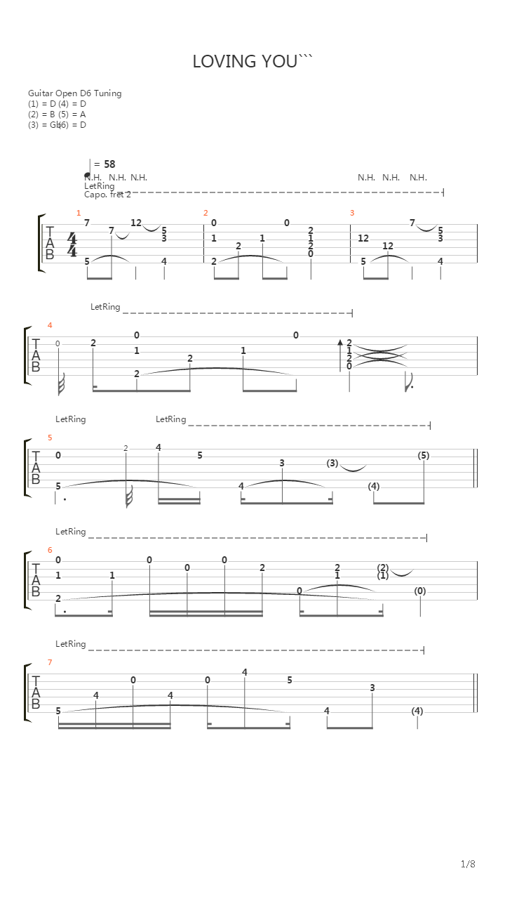 Lovin' You吉他谱