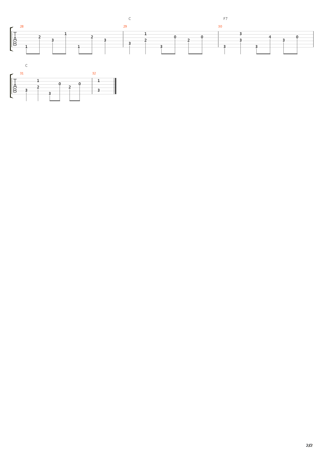 Country吉他谱