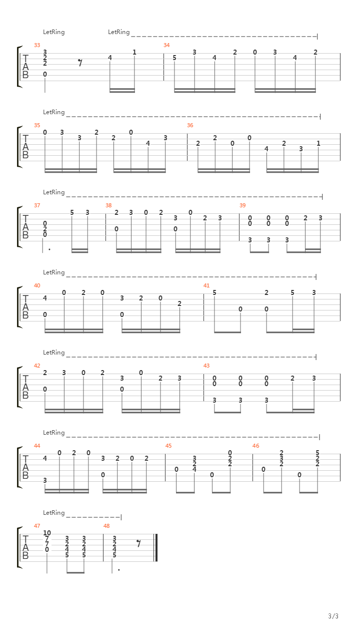 Allegro吉他谱