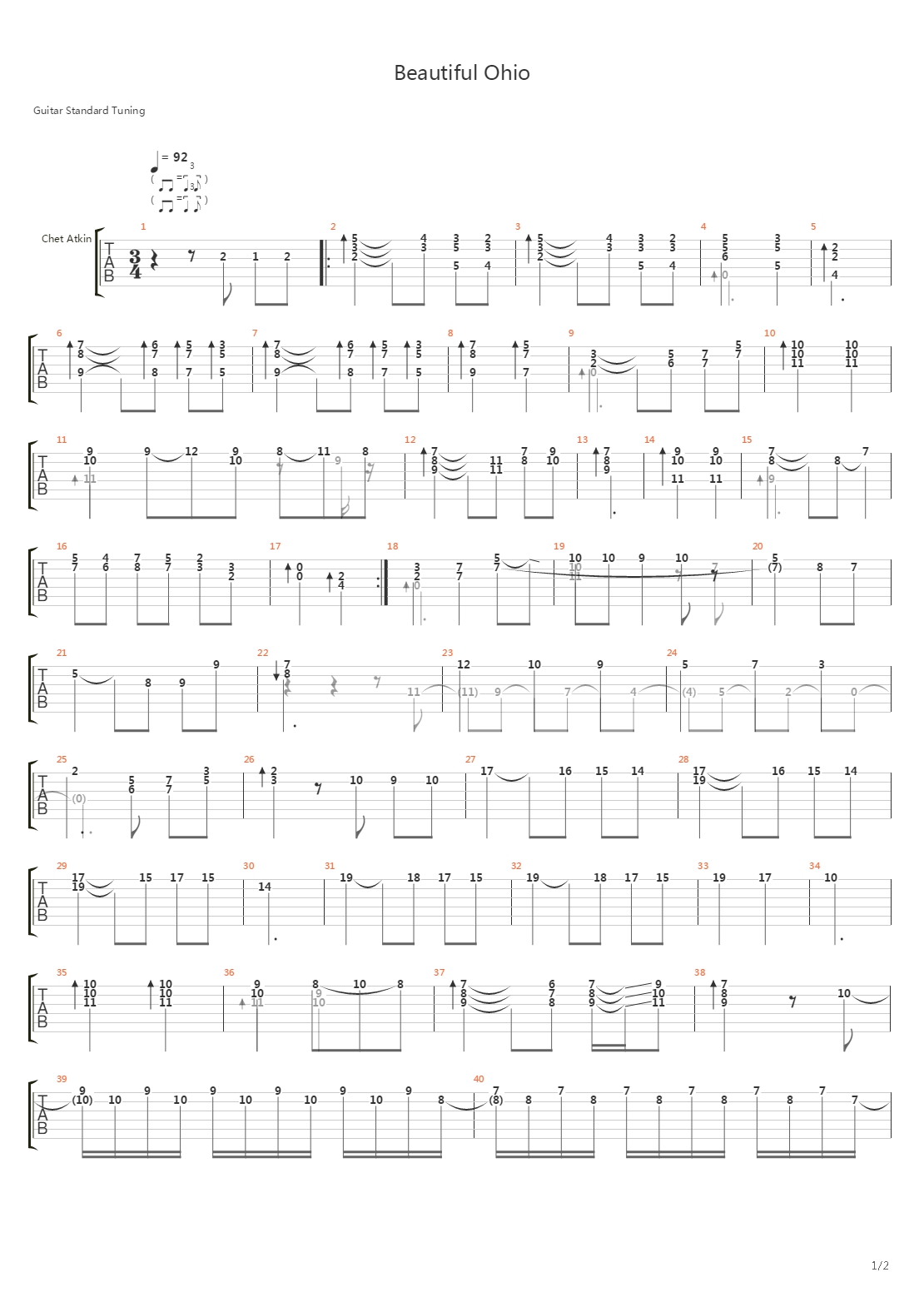 Beautiful Ohio吉他谱