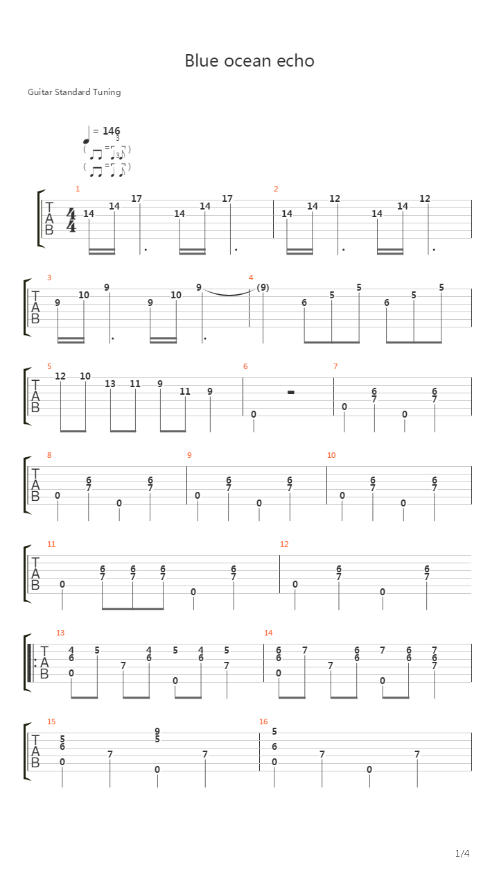 Blue ocean吉他谱