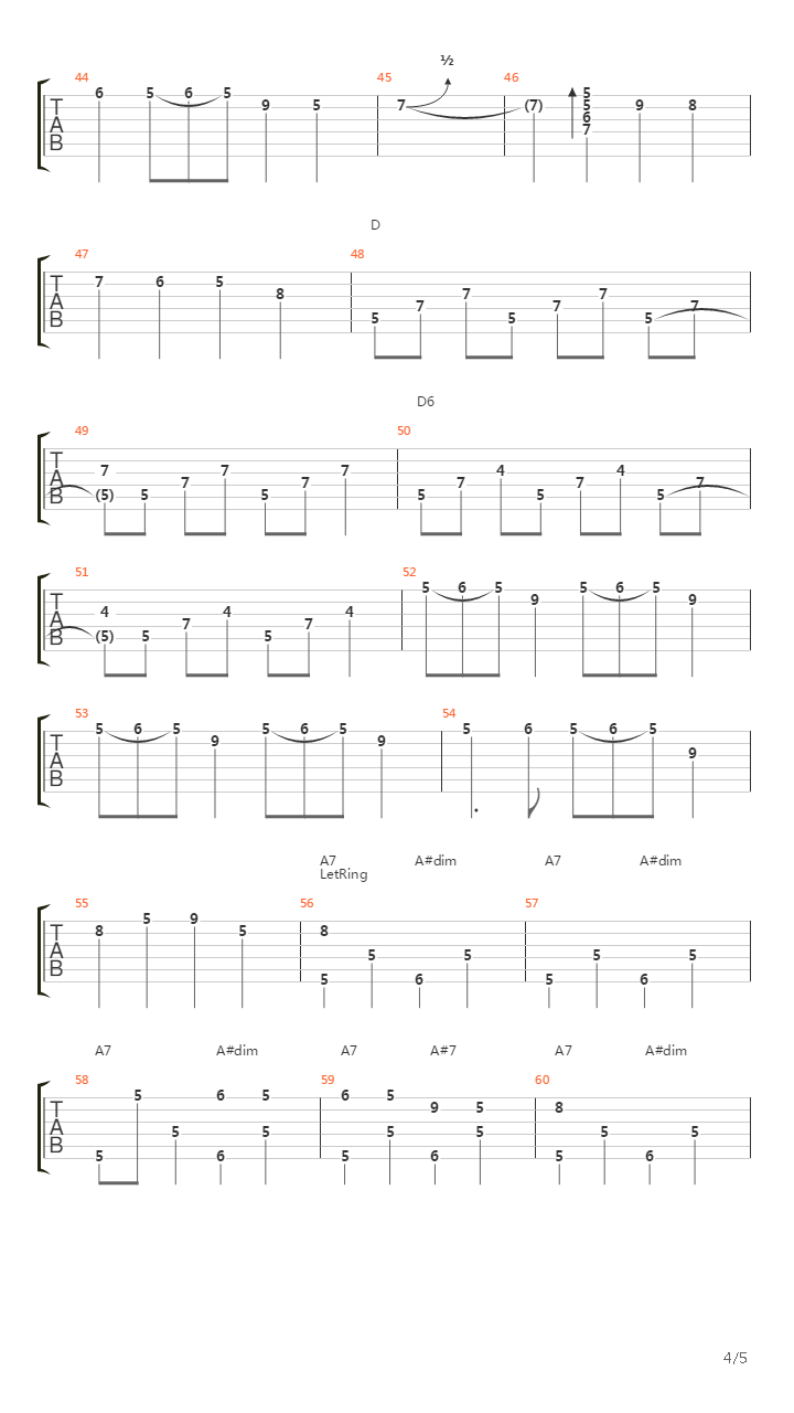 Caravan吉他谱