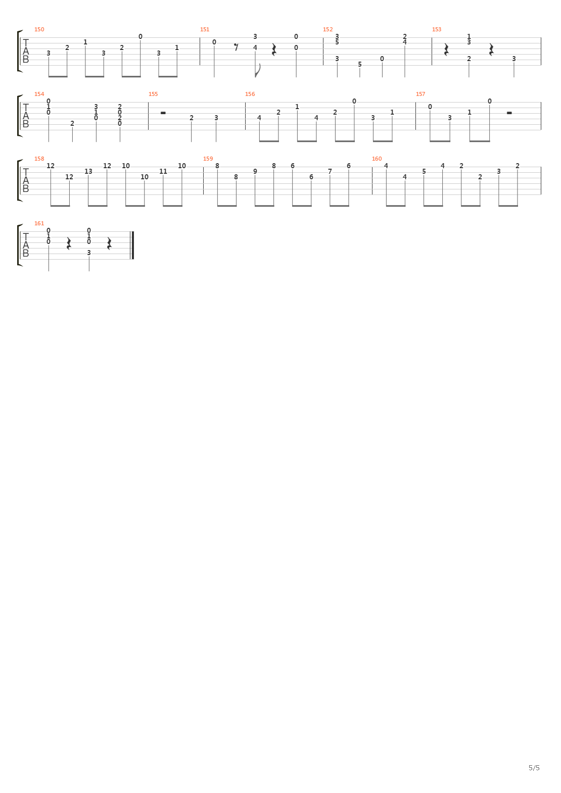 cascade吉他谱